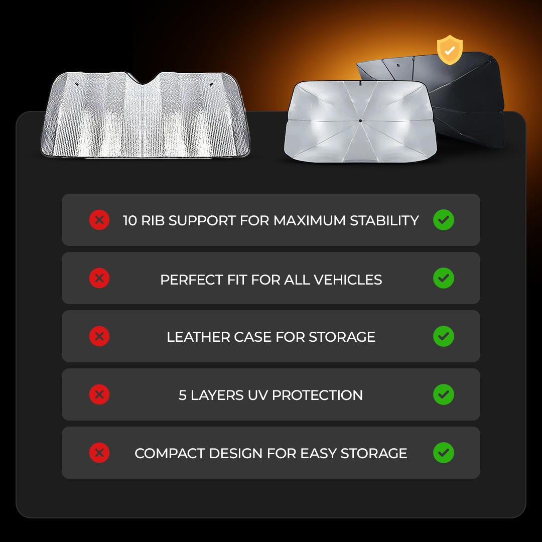ShadeTech™ Foldable Anti-UV Windshield Sunshade